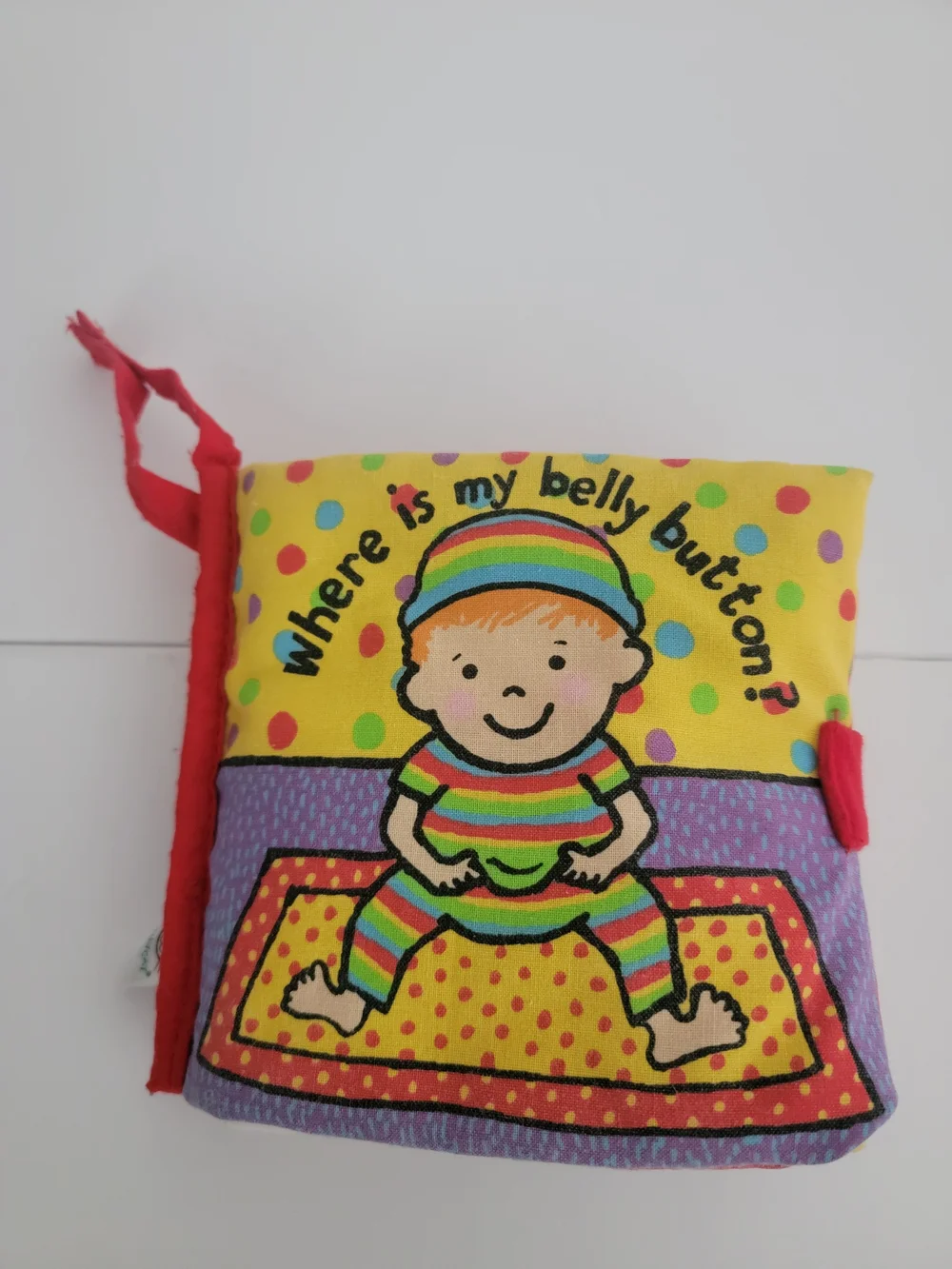 Jellycat Colorful Baby Cloth Book - 'Where is My Belly Button?'